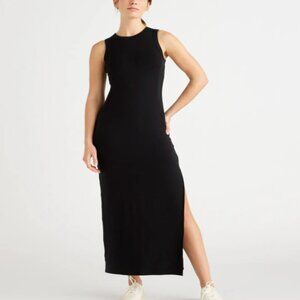 Quince Tencel Jersey Tank Maxi Dress Black NWT - Size M